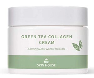 Успокаивающий крем на основе коллагена и экстракта зелёного чая Green Tea Collagen Cream