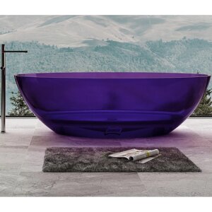 Ванна из полиэфирной смолы Abber Kristall 180х85 фиолетовая без гидромассажа