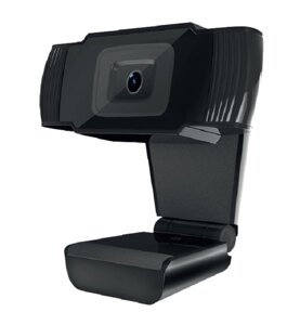 Веб-камера CBR CW 855HD black, 1Мп, USB 2.0, встроенный микрофон с шумоподавлением, фикс. фокус, крепление на мониторе, 1.4 м