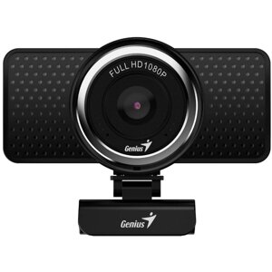 Веб-камера Genius ECam 8000 32200001406 black, 1080p Full HD, вращается на 360°универсальное крепление, микрофон, USB