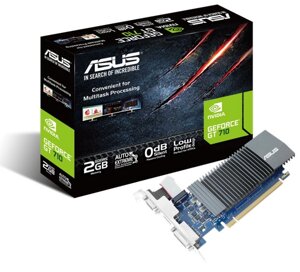 Видеокарта PCI-E ASUS geforce GT 710 EVO (GT710-SL-2GD3-BRK-EVO) 2GB DDR3 64bit 28nm 954/900mhz DVI-D/D-sub/HDMI
