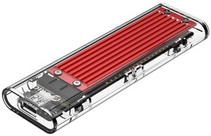 Внешний корпус Orico ORICO-TCM2-C3-RD-BP-RU для SSD NVMe M. 2, красный/прозрачный