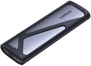 Внешний корпус ugreen CM400 90264 для жесткого диска M. 2 nvme/M. 2 SATA (10gbps) с кабелем USB-C/USB-C, USB-C/USB-A, серый