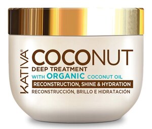Восстанавливающая маска с органическим кокосовым маслом для поврежденных волос Coconut