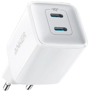 Зарядное устройство сетевое Anker PowerPort 521 Nano Pro A2038G21 2*USB Type-C для iPhone 13/13 Mini/13 Pro/13 Pro Max/12, Galaxy, Pixel 4/3, iPad/iPa