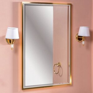 Зеркало Armadi Art Monaco 70х110 с подсветкой белый - золото