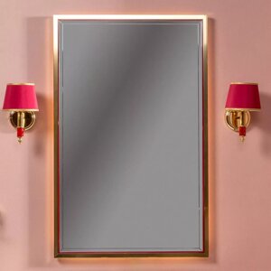 Зеркало Armadi Art Monaco 70х110 с подсветкой бордо - золото