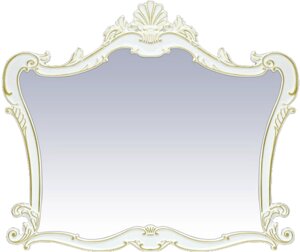 Зеркало Misty Bianco 90х90 белый, сусальное золото
