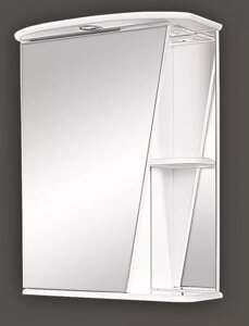 Зеркало-шкаф Misty Бриз 55 левый белый с подсветкой