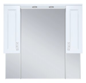 Зеркало-шкаф Misty Дива 105 белое с подсветкой