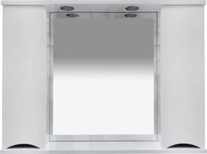 Зеркало-шкаф Misty Элвис 105 с подсветкой, белый