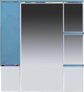 Зеркало-шкаф Misty Кристи 90 левый голубой с подсветкой