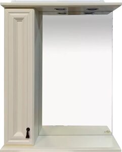 Зеркало-шкаф Misty Лувр 65 L с подсветкой, бежевый слоновая кость