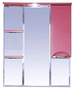 Зеркало-шкаф Misty Жасмин 85 правый розовый
