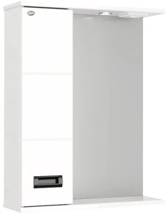 Зеркало-шкаф Onika Балтика Black 58 L с подсветкой, белый (205848)
