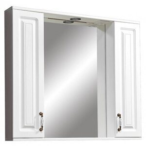 Зеркало-шкаф Stella Polar Кармела 85 с подсветкой белый