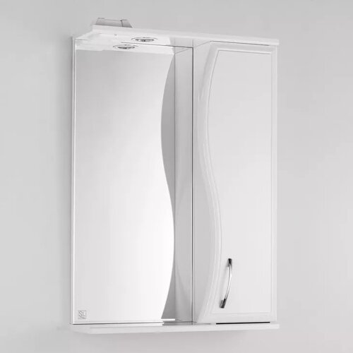 Зеркало-шкаф Style Line Панда 55 ЛС-00000173 правый белый, с подсветкой