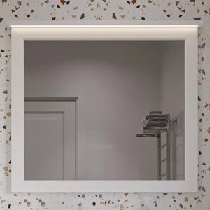 Зеркало STWORKI Хальмстад 100 белое, с подсветкой светодиодной, инфракрасный выключатель, большое