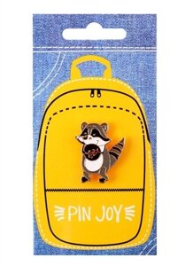 Значок Pin Joy Енотик с печеньем (металл) (12-08599-564)