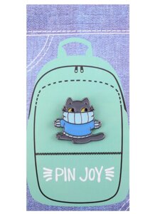 Значок Pin Joy Котик в свитере (металл) (12-08599-927)