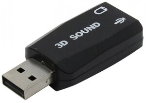 Звуковая карта USB 2.0 ORIENT AU-01N внешняя USB2.0 -2 x jack 3.5мм для подключения гарнитуры к USB порту
