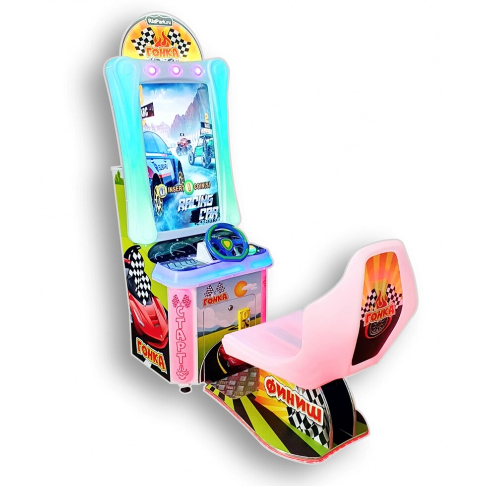 "Авто гонка" детский автомат с видеоиграми от компании Robotic Retailers Развлекательное оборудование - фото 1