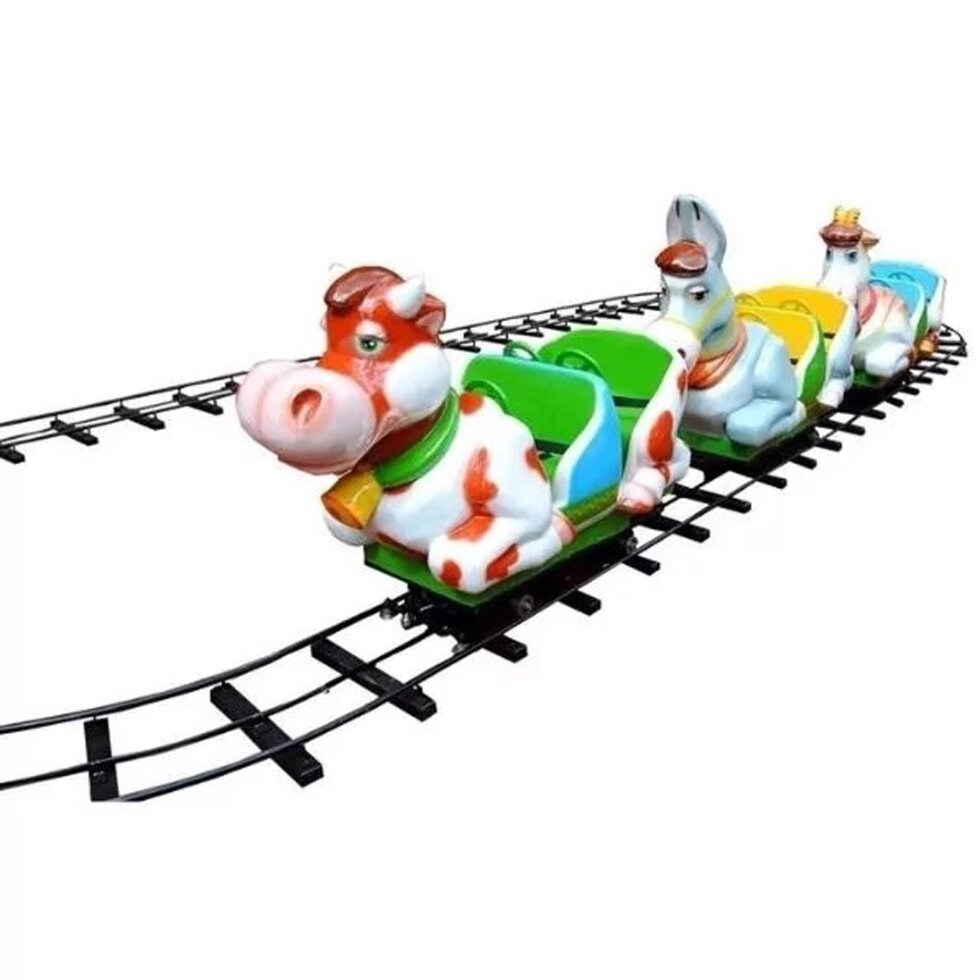 Детская железная дорога "ДЕРЕВЕНЬКА" для помещений от компании Robotic Retailers Развлекательное оборудование - фото 1