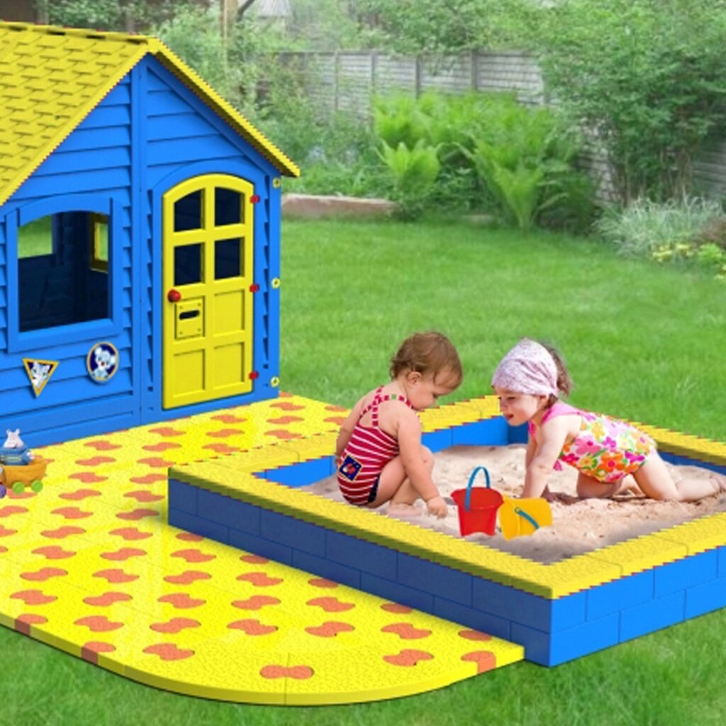 Детский домик LKids для дачи и сада (с покрытием и песочницей) от компании Robotic Retailers Развлекательное оборудование - фото 1