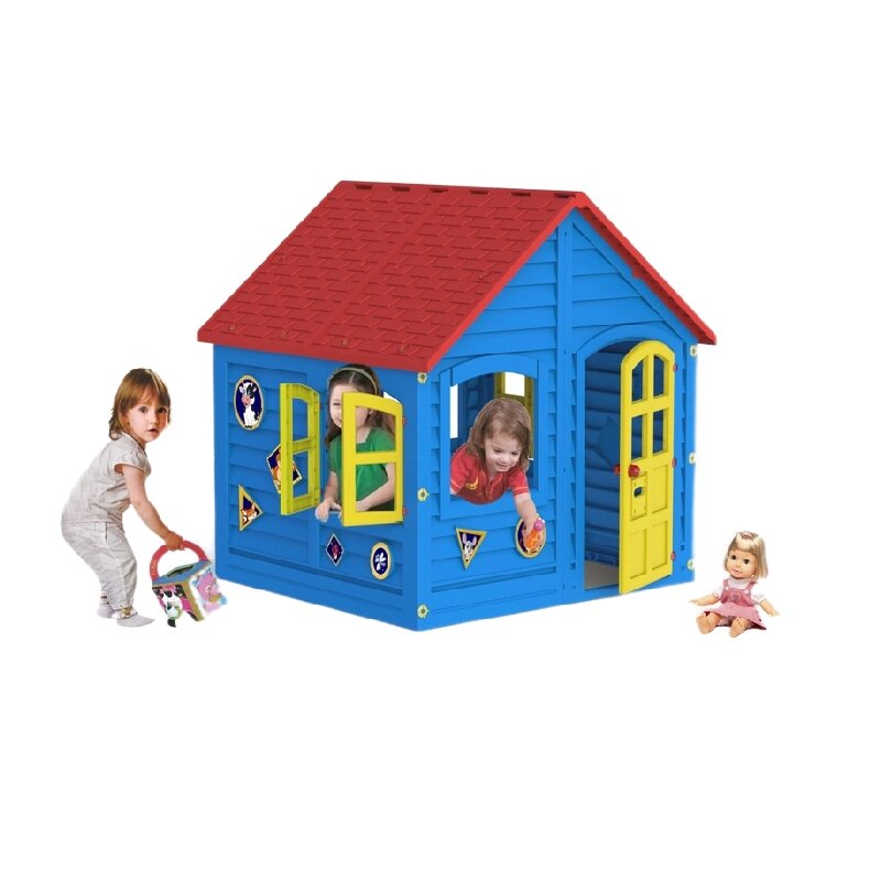 Детский домик LKids сине-красный от компании Robotic Retailers Развлекательное оборудование - фото 1