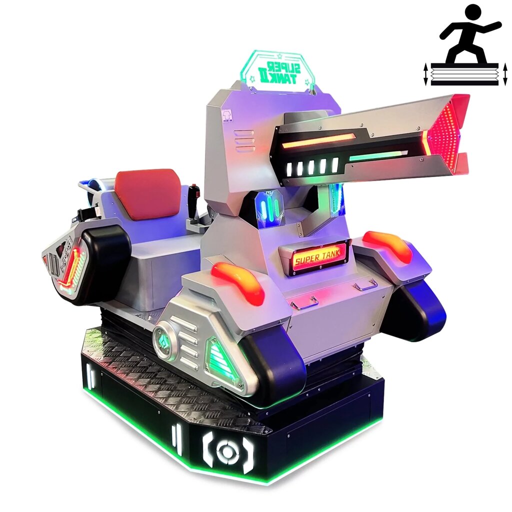 Детский игровой автомат с видео игрой "Супер Танки" Новинка от компании Robotic Retailers Развлекательное оборудование - фото 1