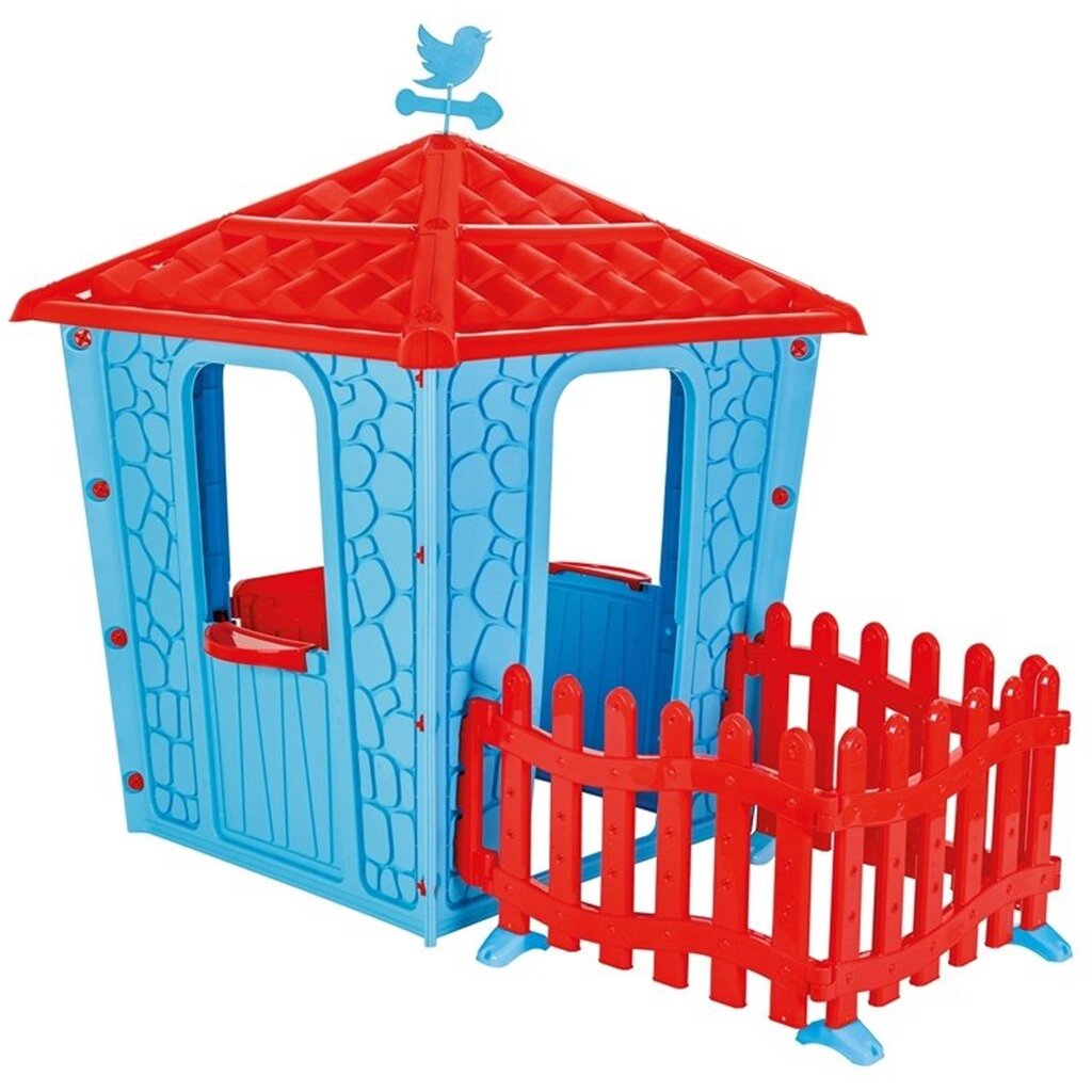 Детский игровой домик Pilsan "Stone" с забором (Голубой) от компании Robotic Retailers Развлекательное оборудование - фото 1