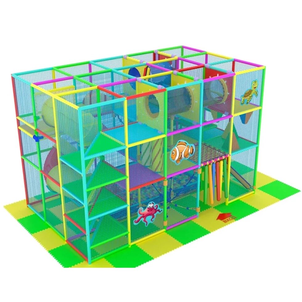 Детский игровой лабиринт «Акватория» 23,7 м2 (3,7*6,4*4,1 м) от компании Robotic Retailers Развлекательное оборудование - фото 1