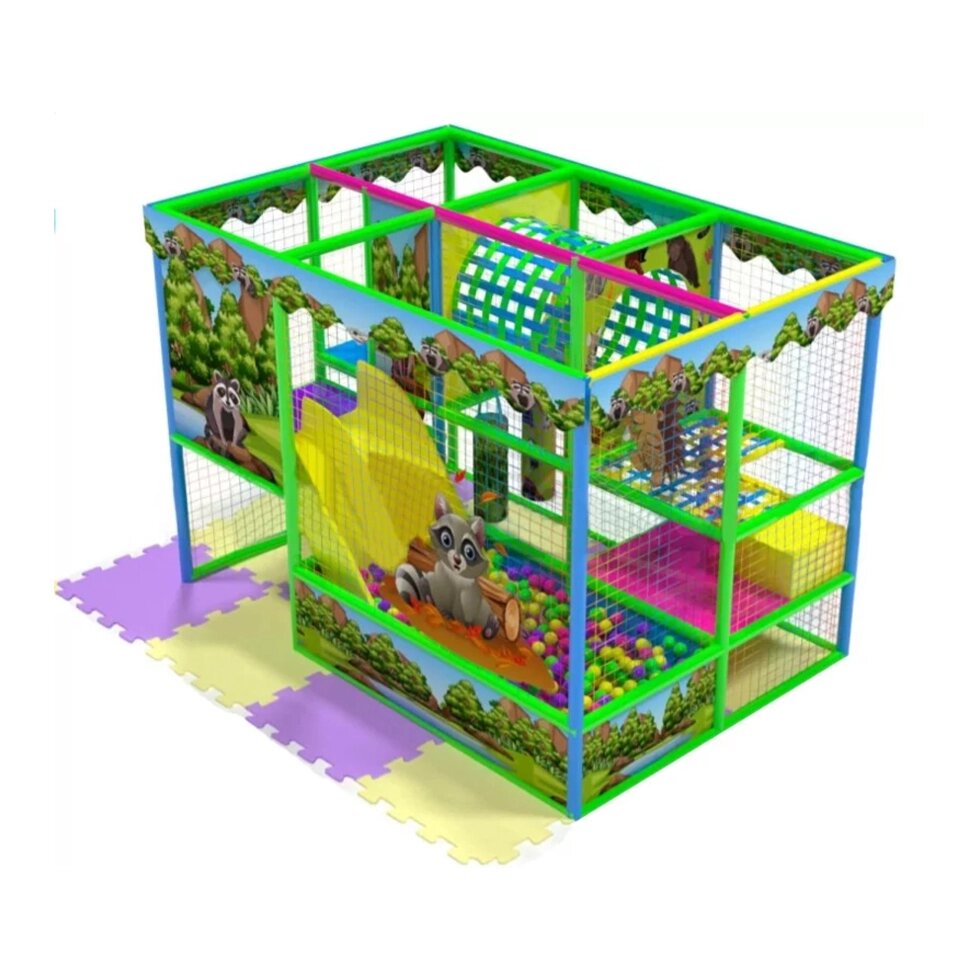 Детский игровой лабиринт «Дружок XL-3»  8.3 м² (3.5*2.35*2.5м) от компании Robotic Retailers Развлекательное оборудование - фото 1