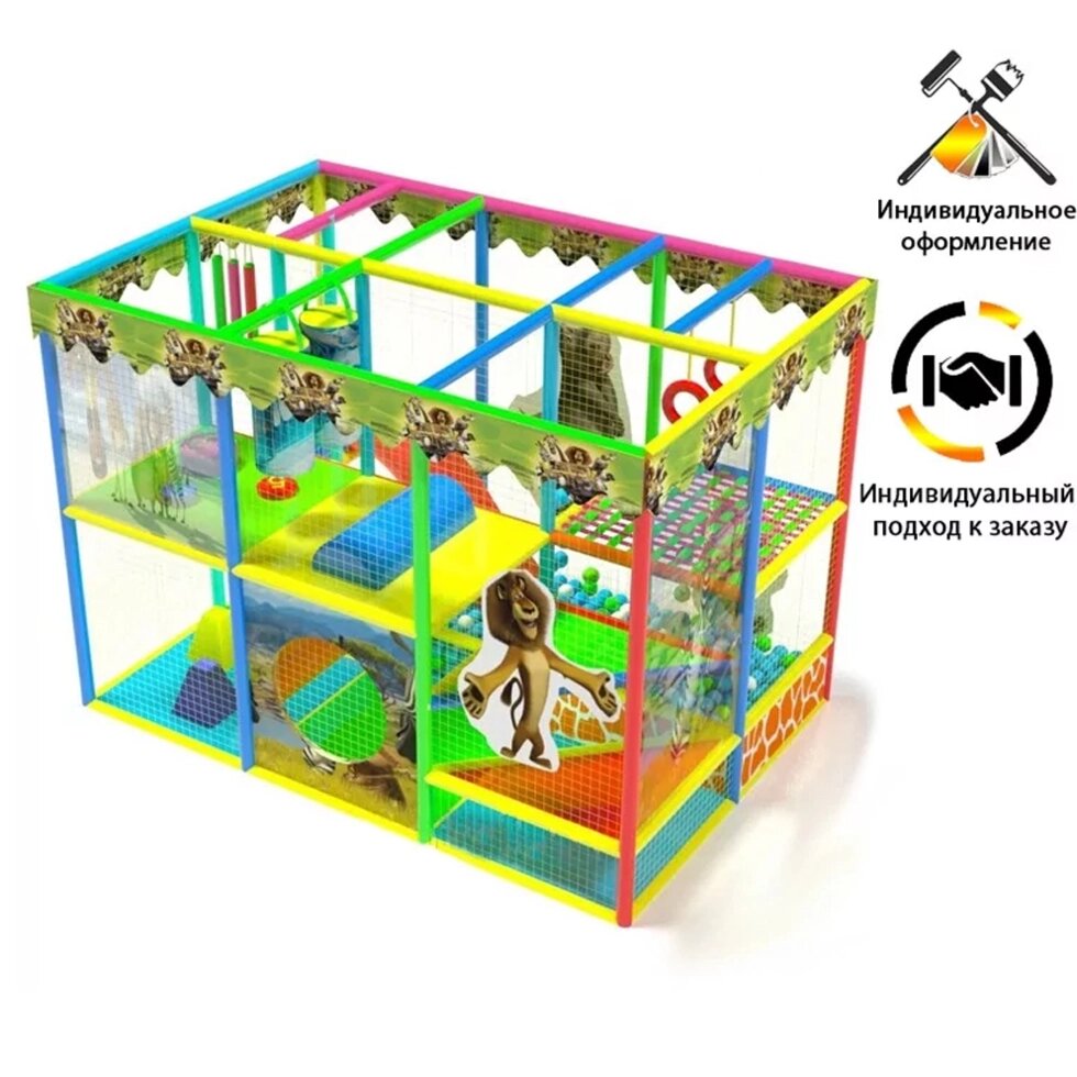 Детский игровой лабиринт «Гном» 8,25м² (3,5*2,35*2,5м) от компании Robotic Retailers Развлекательное оборудование - фото 1