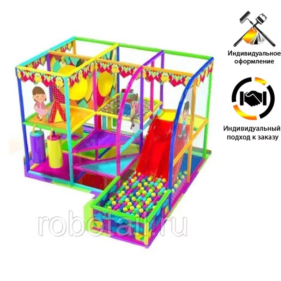 Детский игровой лабиринт "Калейдоскоп" 12,2м² (3.5*3.5*2.5м) от компании Robotic Retailers Развлекательное оборудование - фото 1