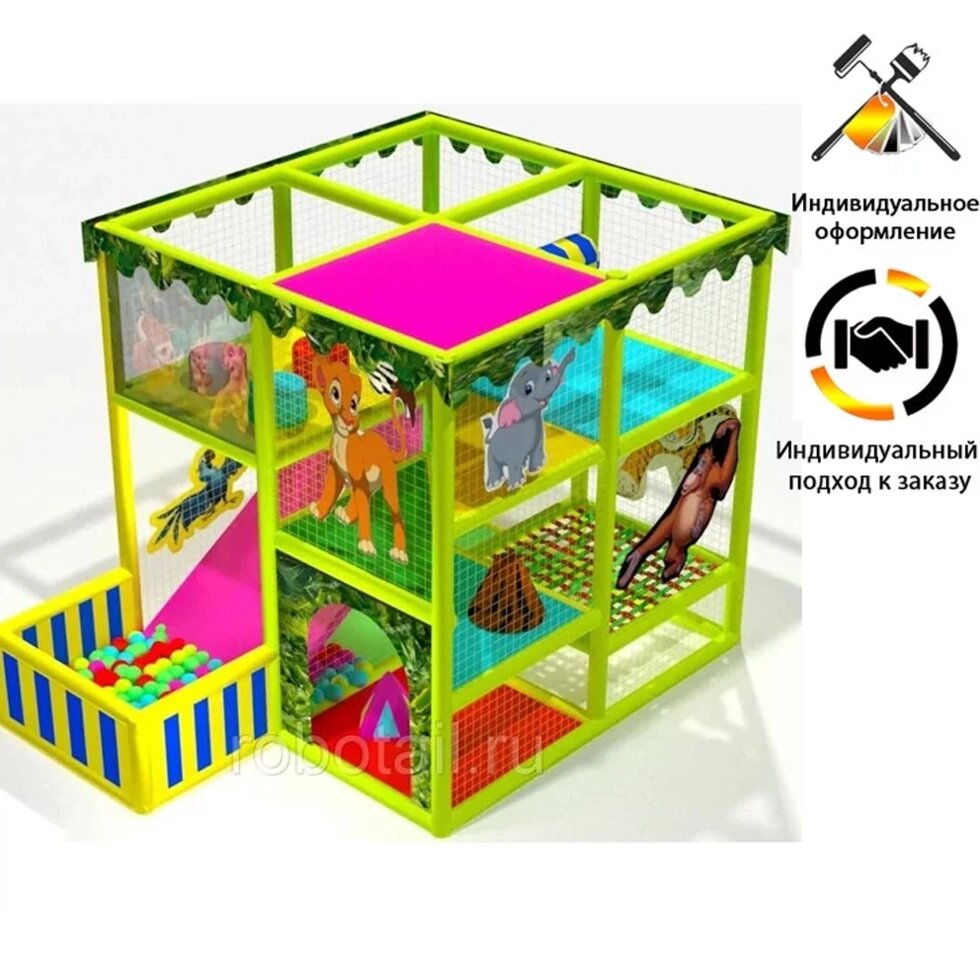 Детский игровой лабиринт "Книга Джунглей" 5,5м² (2.35*3.30*2.5м) от компании Robotic Retailers Развлекательное оборудование - фото 1