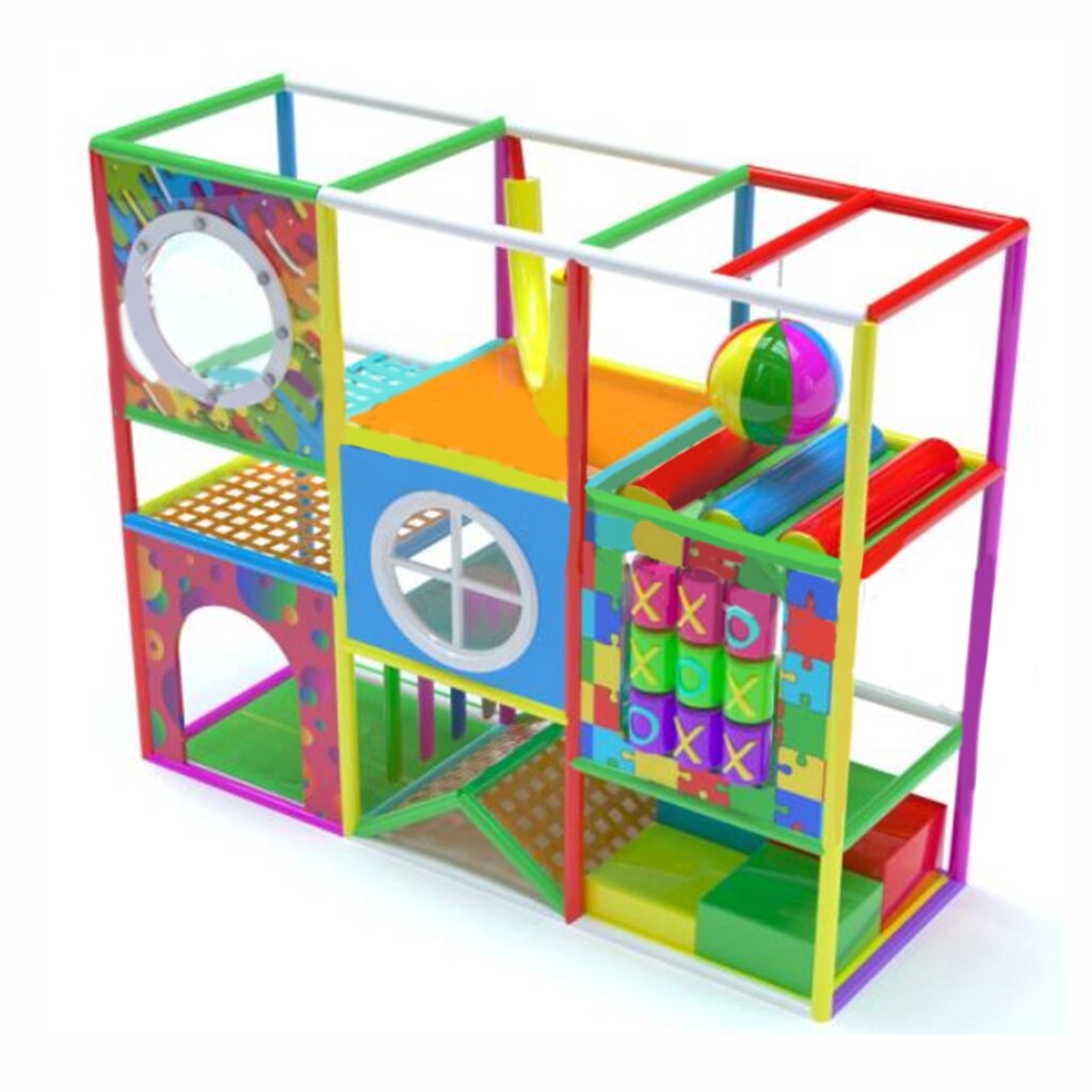 Детский игровой лабиринт «Кнопка МАКС Люкс » 4,2м² (3,5*1,2*3м) от компании Robotic Retailers Развлекательное оборудование - фото 1