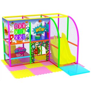 Детский игровой лабиринт «Кнопка MAX с горкой Люкс» 12,3 м²3,5*3,5*2,5м)