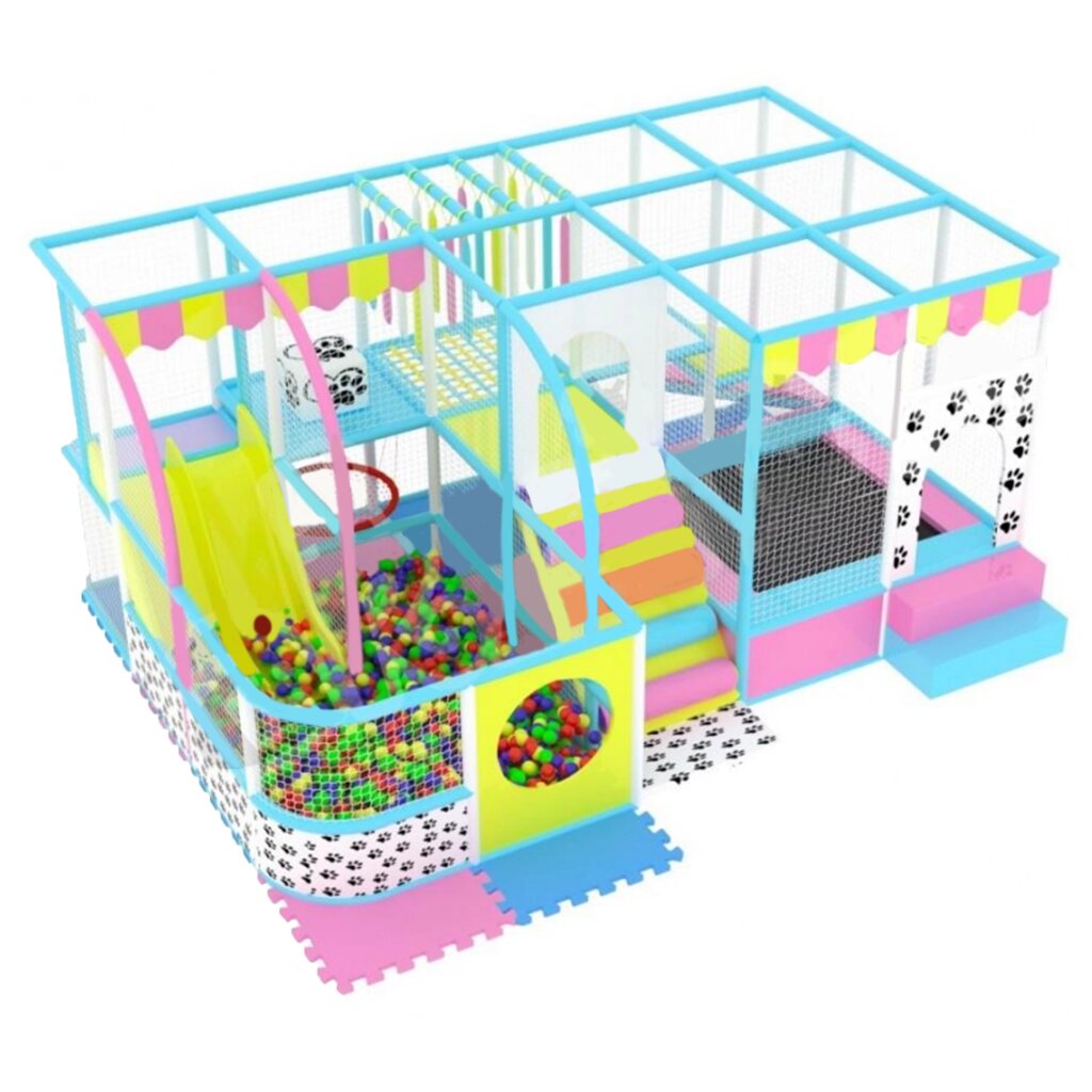 Детский игровой лабиринт «Кошкин дом»20,3  м² (5,8*3,5*2,5м) от компании Robotic Retailers Развлекательное оборудование - фото 1