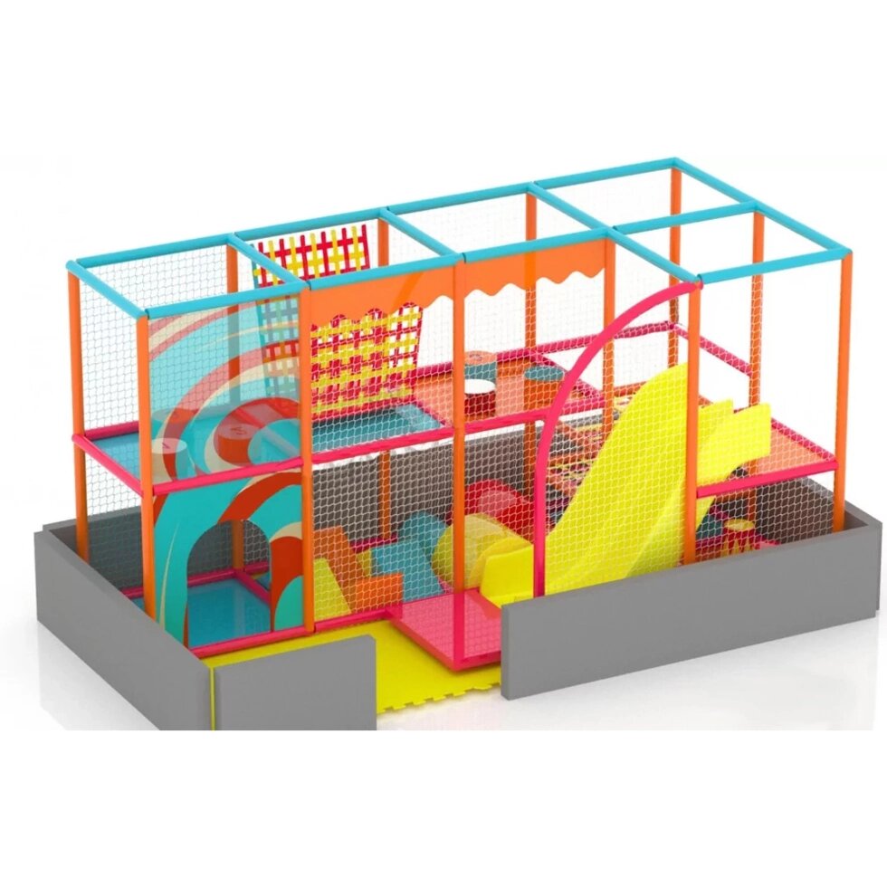 Детский игровой лабиринт «Кубики» 10,9 м² (4,65*2,35*2.5м) от компании Robotic Retailers Развлекательное оборудование - фото 1