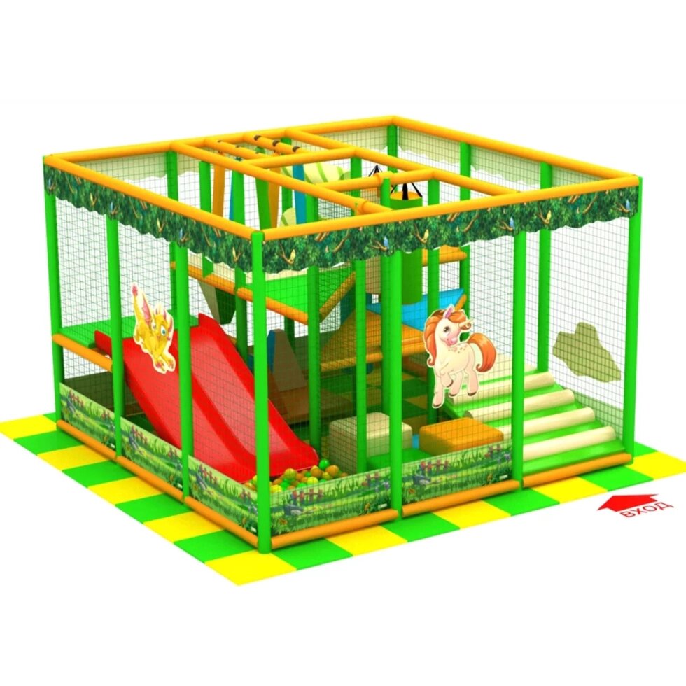 Детский игровой лабиринт «Леопольд» 13 м² (3,7*3,7*2.5м) от компании Robotic Retailers Развлекательное оборудование - фото 1