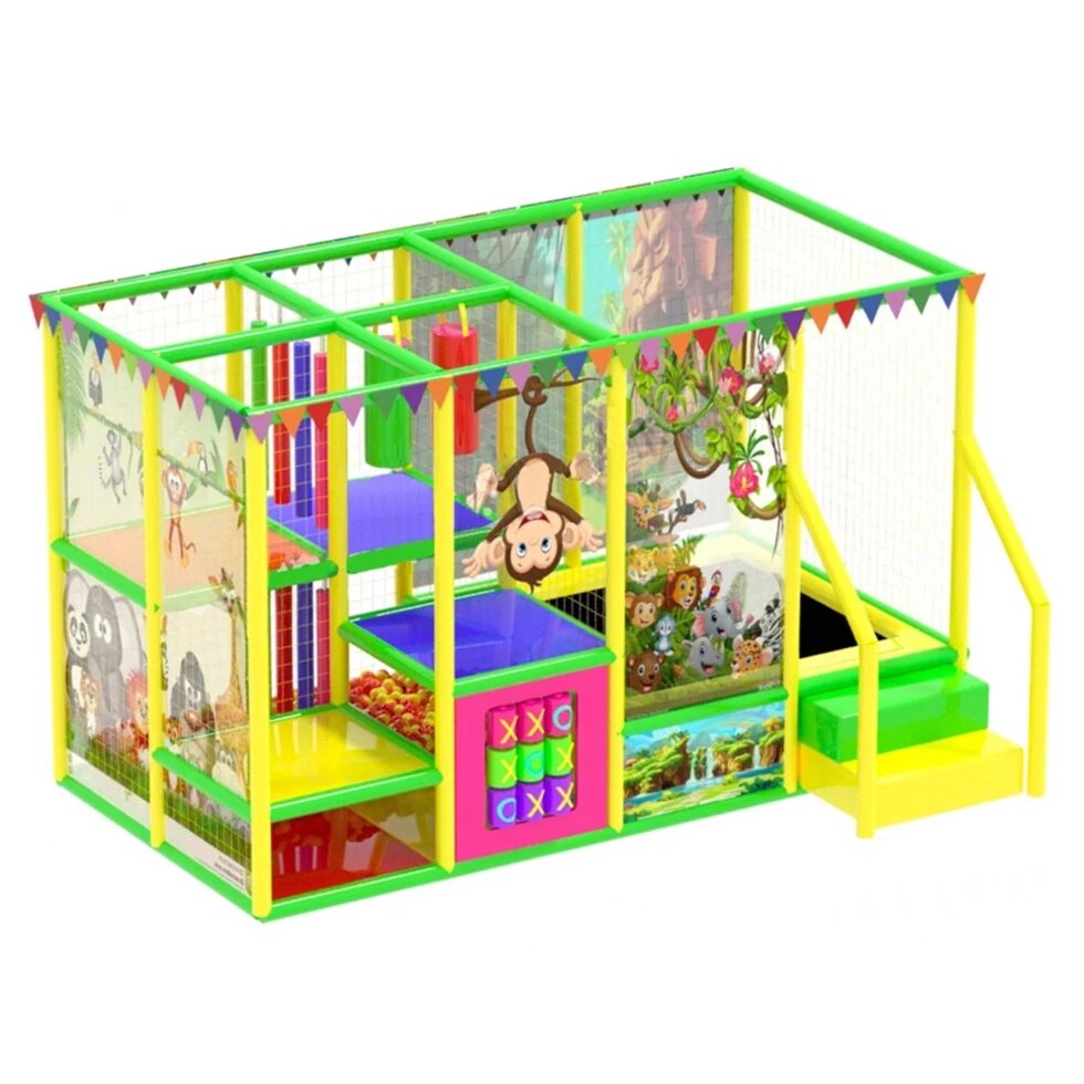 Детский игровой лабиринт «Малыш джамп» 10,9 м² (4,65*2,35*2.5м) от компании Robotic Retailers Развлекательное оборудование - фото 1