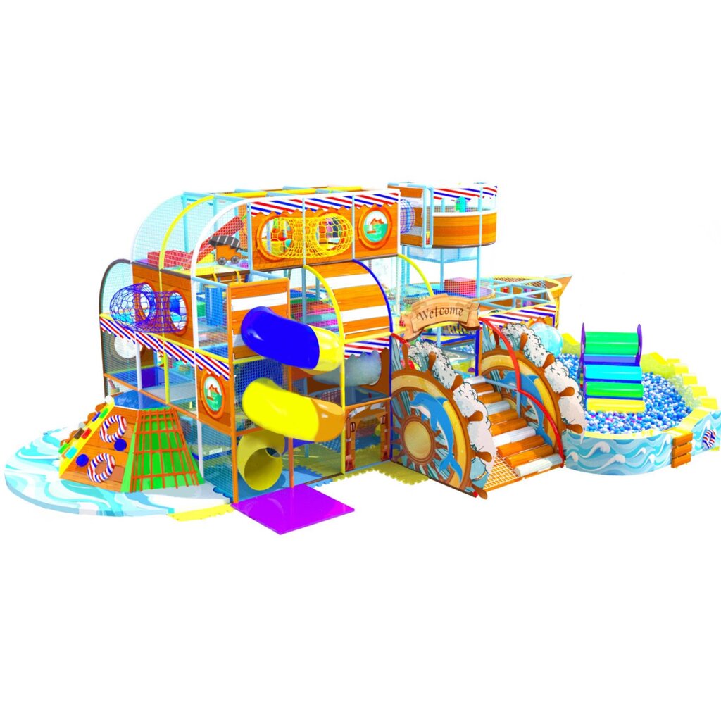 Детский игровой лабиринт «Морской вояж» 139,7м² (17,25*8,1*4,9м) от компании Robotic Retailers Развлекательное оборудование - фото 1