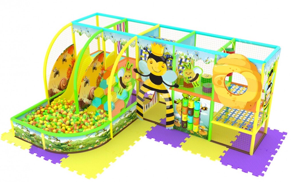 Детский игровой лабиринт «Пчелка Майя MAX»20,3  м² (5,8*4,5*2,5м) от компании Robotic Retailers Развлекательное оборудование - фото 1