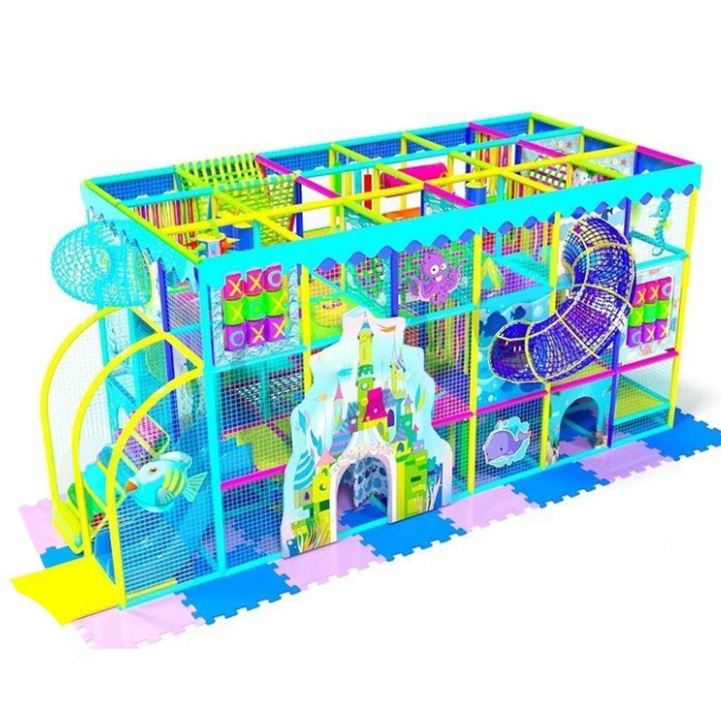 Детский игровой лабиринт «Подводное царство» 24,3м² (6,95*3,5*3,5м) от компании Robotic Retailers Развлекательное оборудование - фото 1