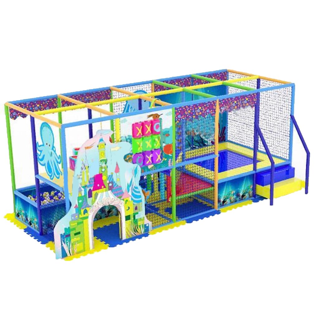 Детский игровой лабиринт «Подводное приключение-мини» 14м² (5.8*2.35*2.5м) от компании Robotic Retailers Развлекательное оборудование - фото 1