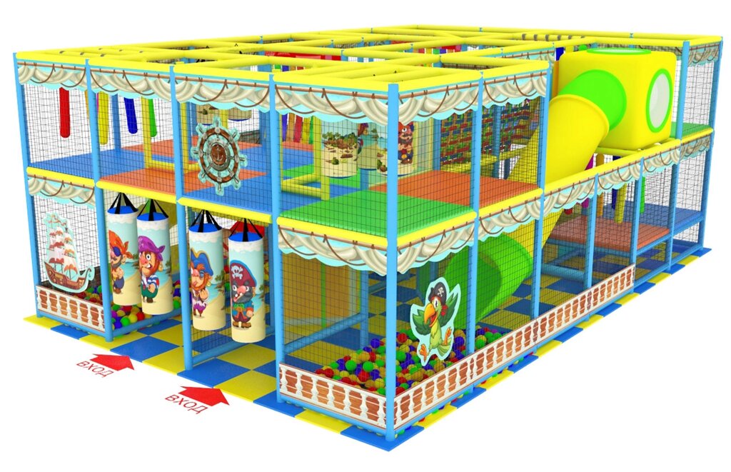 Детский игровой лабиринт «Птичка Тари» 34,6  м²  (7,3*4,9*2,91м) от компании Robotic Retailers Развлекательное оборудование - фото 1