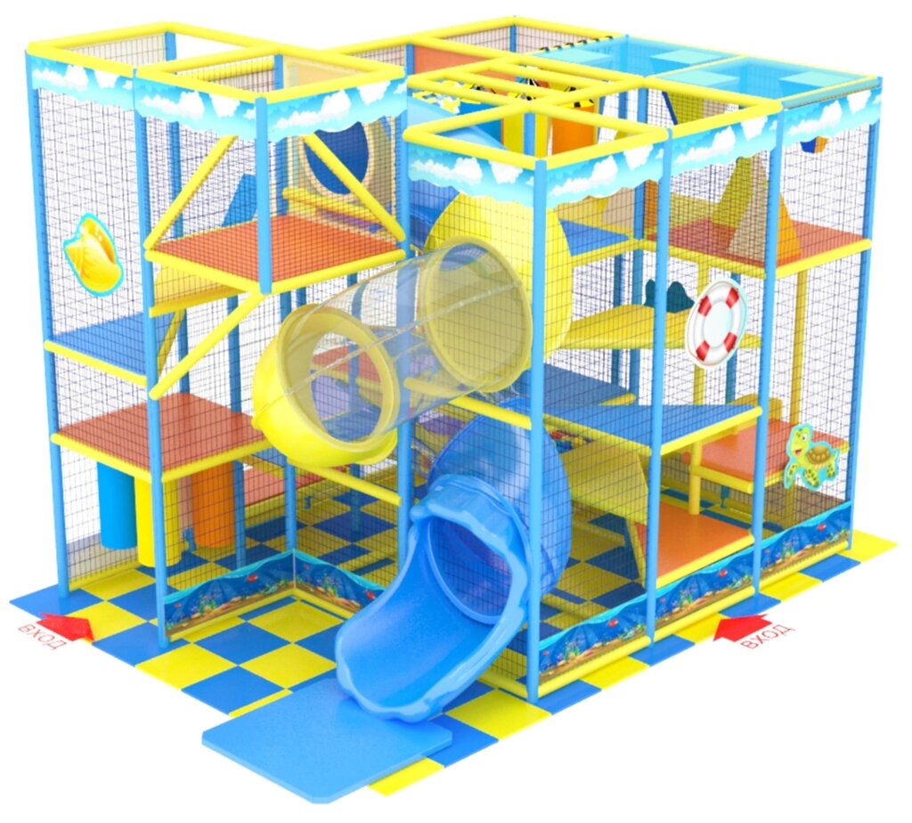 Детский игровой лабиринт «Семь морей» 19 м² (5,6*3,7*4.1 м) от компании Robotic Retailers Развлекательное оборудование - фото 1