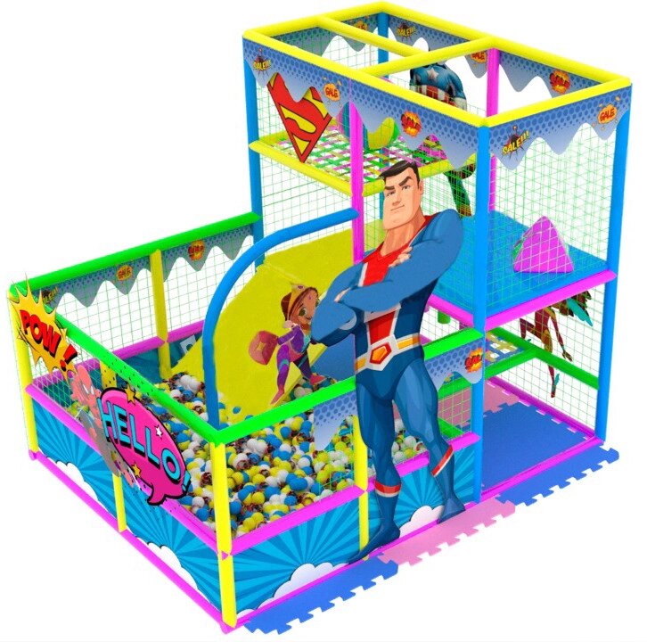 Детский игровой лабиринт «Супер герой - 2» 6,9 м² (3*2.35*2.3м) от компании Robotic Retailers Развлекательное оборудование - фото 1