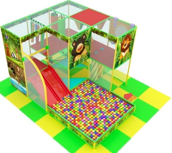 Детский игровой лабиринт «Тропики»  (3,70*4,90*2,9 м) от компании Robotic Retailers Развлекательное оборудование - фото 1